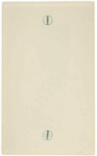 Leviton Almond 1-Gang Thermoset Plastic Blank Wallplate