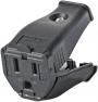 Leviton 2-Pole 3-Wire Black Grounding Cord Outlet