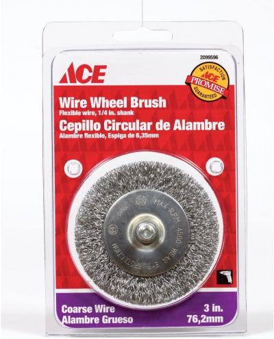 Ace 4in. Crimped Wire Wheel Brush Steel 4500 RPM