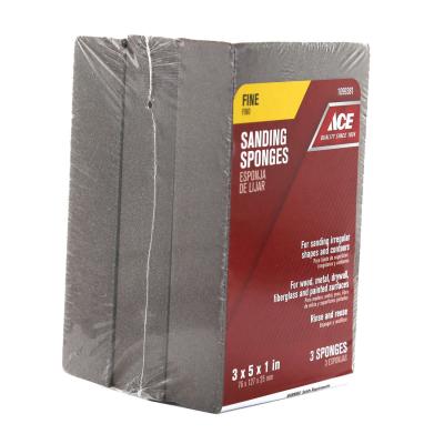 Ace 120-Grit Fine Sanding Sponge 3Pk.