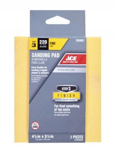 Ace Premium 220-Grit Fine Sanding Sponge 3Pk.