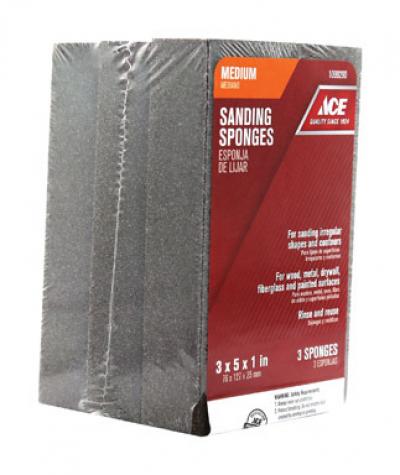 Ace 80-Grit Extra Large Sanding Sponge 3Pk.