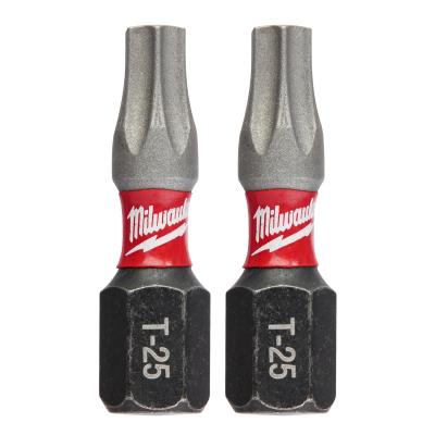 Milwaukee SHOCKWAVE Torx T25 Impact Bit Alloy Steel 2Pc.