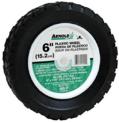 Arnold 1.5 X 6 Plastic Lawn Mower Replacement Wheel 35lb.