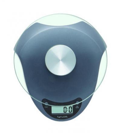 Taylor Silver Digital Glass Food Scale 6.6lb.