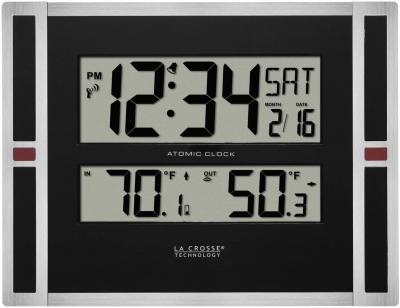 La Crosse Contemporary Digital Atomic Wall Clock