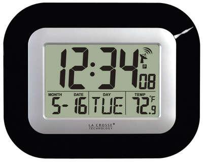 La Cross Contemporary Digital Atomic Wall Clock