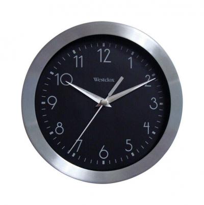 Westclox 9-Inch Indoor Metal Wall Clock