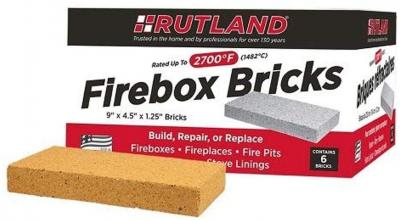 Rutland Sand Ceramic Fire Brick 9 X 4.5 X 1-1/4 6Pk.