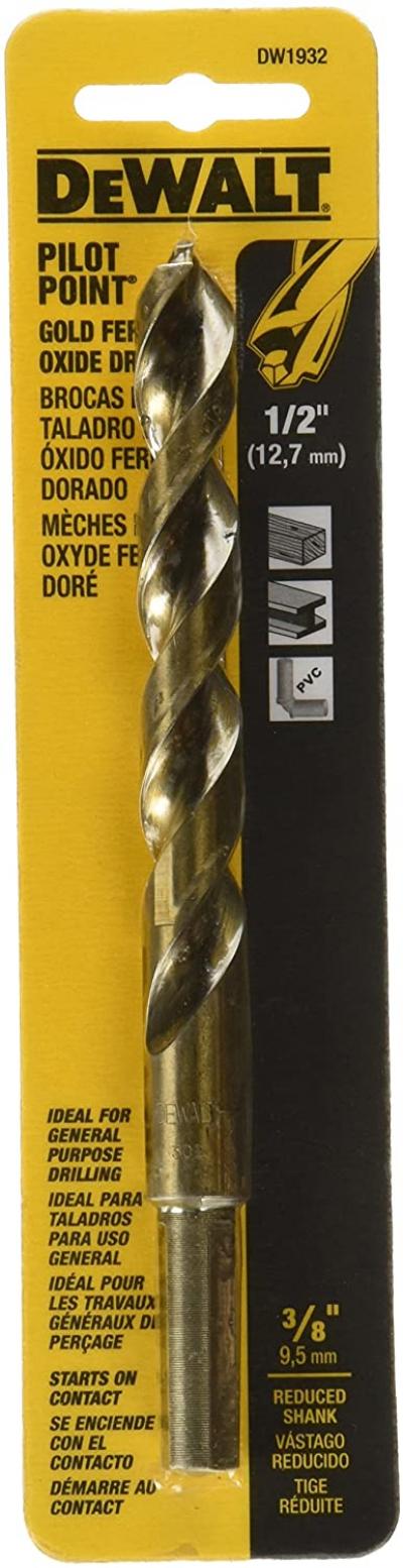 Dewalt 1/2in. X 6in. High Speed Steel Pilot Point Drill Bit