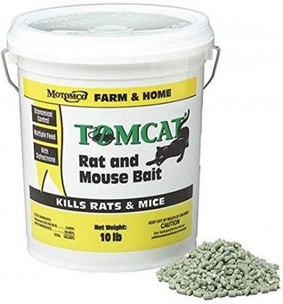 Motomco Tomcat Toxic Bait Pellets for Mice & Rats 10Lb Pail