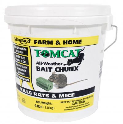 Motomco Tomcat Toxic Bait Chunx for Mice & Rats 4-Lb.