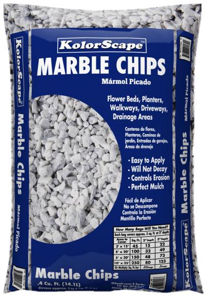 White Marble Rock Chips .4 cubic ft