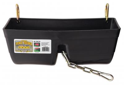 16 inch Fence Feeder with Clips - Black