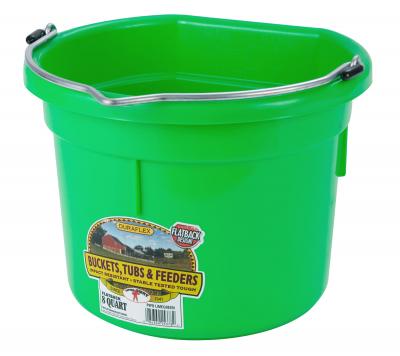 8 Qt Flatback Plastic Bucket Lime Green