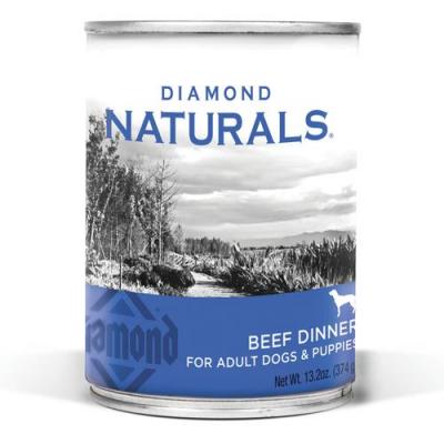 Diamond Naturals Beef Dinner Canned Dog Food 13.2oz