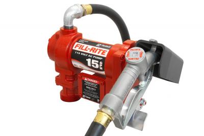"Fill-Rite 15GPM 115V Transfer Pump w/Manual Nozzle, Hose & Pipe"