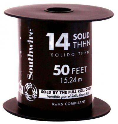 14AWG THHN Electrical Wire Solid Green 50ft