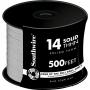 14AWG THHN Electrical Wire Solid White 500ft