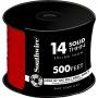 14AWG THHN Electrical Wire Solid Red 500ft