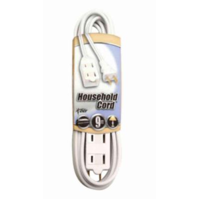 Coleman Cable 9ft Indoor Cube Tap White Extension Cord