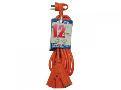 Conntek 12ft 16/3 I-PLUG 3-outlet Orange Extension Cord