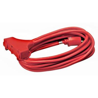 Coleman Cable 25ft 14/3 3-Way Power Block Tri-Source Extension Cord