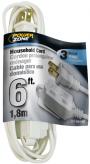 Powerzone 6ft 16/2 Household White Extension Cord