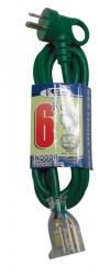 Conntek 6ft 16/3 I-PLUG Lighted Green Extension Cord