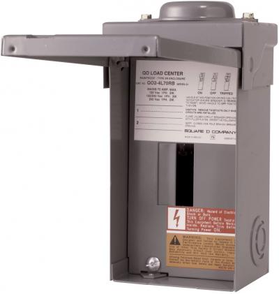 Square D 70 Amp 2-Spaces 4-Circuit Outdoor Main Breaker Load Center