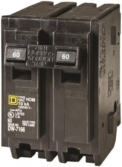 Square D Homeline 60 Amp 2-Pole Circuit Breaker