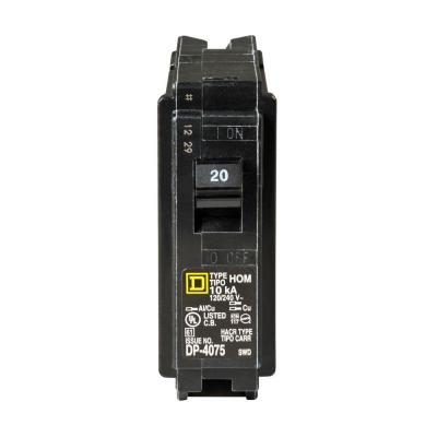 Square D Homeline 20 Amp Single-Pole Circuit Breaker