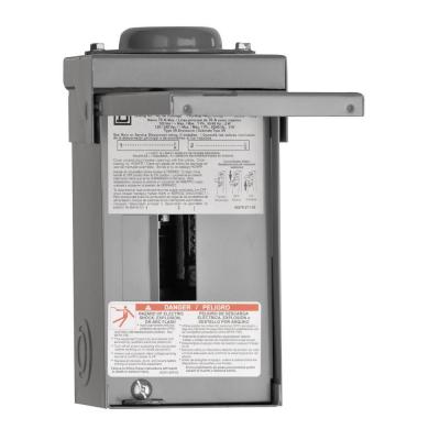Square D Homeline 70 Amp 2-Space 4-Circuit Outdoor Main Breaker Load Center