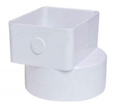 Mueller 3in X 4in X 4in PVC Downspout Adapter