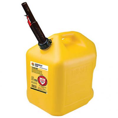 Midwest 5 Gallon Quick-Flow Auto Shut Off Diesel Can EPA CARB Compliant