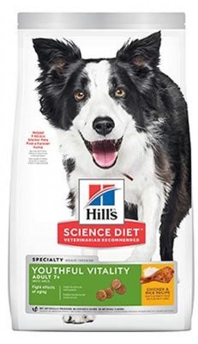 Adult 7+ Youthful Vitality Chicken Recipe Dry Dog Food 12.5lb