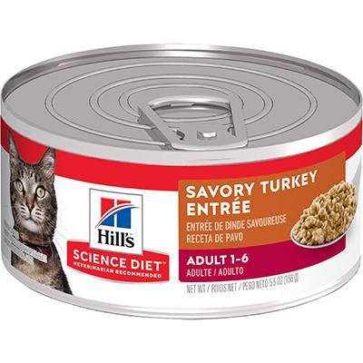 Adult Savory Turkey Entrée Canned Cat Food 5.5oz