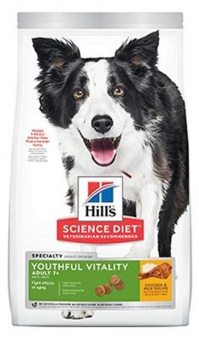 Adult 7+ Youthful Vitality Chicken Recipe Dry Dog Food 21.5lb