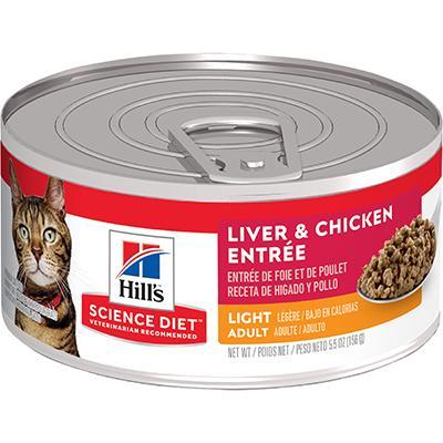 Adult Light Liver & Chicken Entrée Canned Cat Food 5.5oz