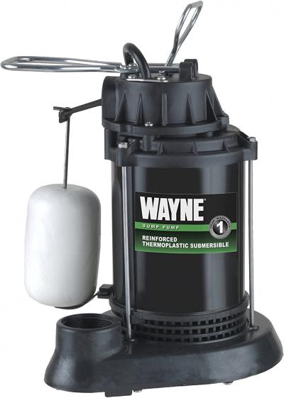 Wayne 1/3HP Thermoplastic Submersible Sump Pump w/Vertical Float Switch