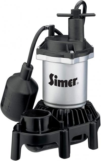Simer 1/4HP Zinc Sump Pump with Plastic Base