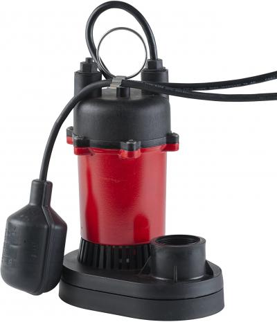 Red Lion 1/4HP Thermoplastic Submersible Sump Pump w/Tether Float Switch