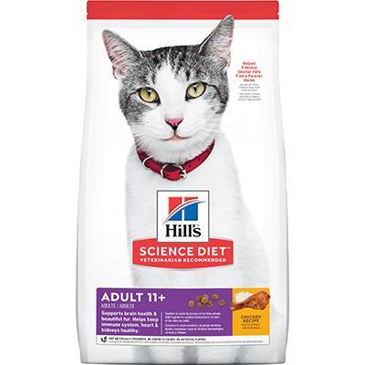 Adult 11+ Senior Cat Chicken Recipe Dry Cat Food 15.5lb