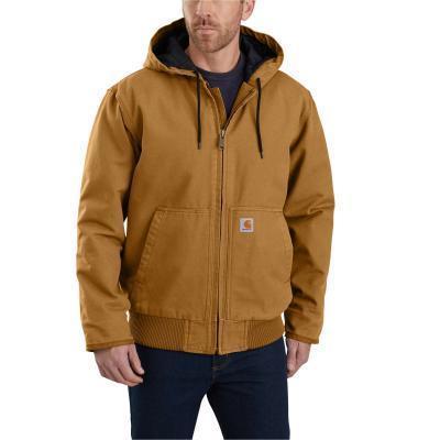 2XL Carhartt Washed Duck Insulated Active Jacket Brown