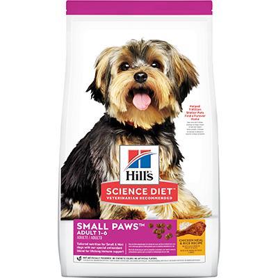 Adult Small Paws Chicken Meal & Rice Recipe Dry Dog Food 15.5lb