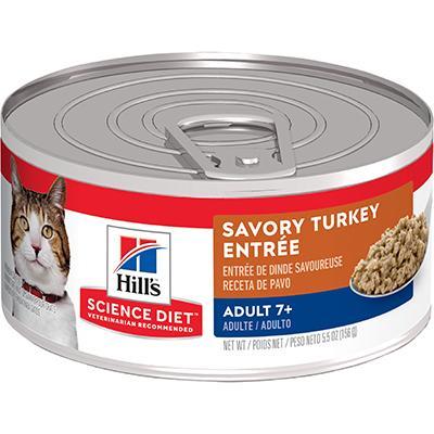 Adult 7+ Savory Turkey Entrée Canned Cat Food 5.5oz