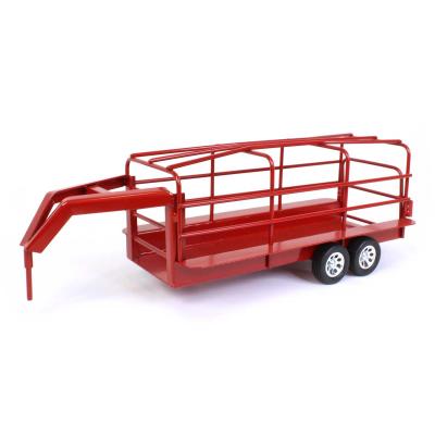 Little Buster Toys Gooseneck Ranch Trailer Red 1:16 Scale